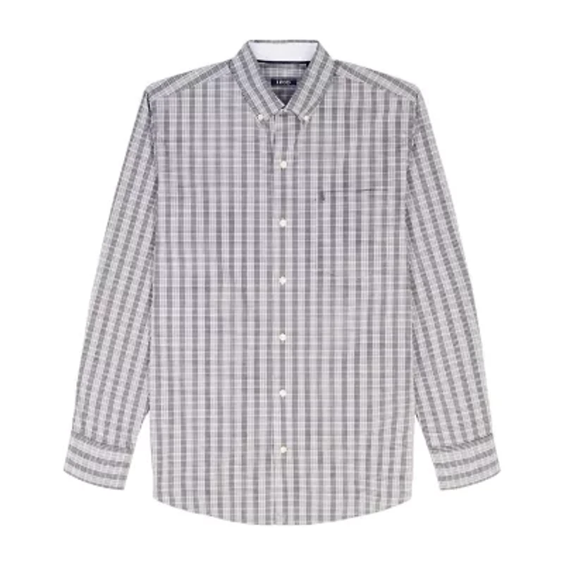 IZOD Performance Comfort Mens Long Sleeve Classic Fit Stretch Fabric Button-Down Shirt