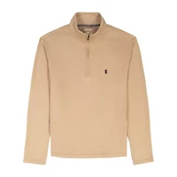 IZOD Luxury Sport Textured Mens Long Sleeve Quarter-Zip Pullover