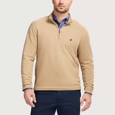 IZOD Luxury Sport Textured Mens Long Sleeve Quarter-Zip Pullover
