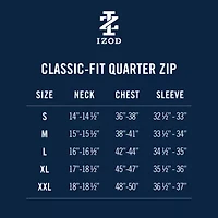 IZOD Luxury Sport Textured Mens Long Sleeve Quarter-Zip Pullover