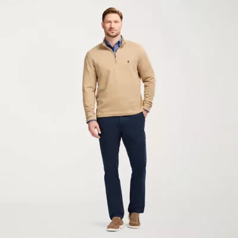IZOD Luxury Sport Textured Mens Long Sleeve Quarter-Zip Pullover