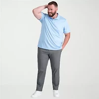 Haggar Cool Right Performance Flex Mens Straight Fit Big and Tall Flat Front Pant