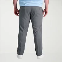 Haggar Cool Right Performance Flex Mens Straight Fit Big and Tall Flat Front Pant