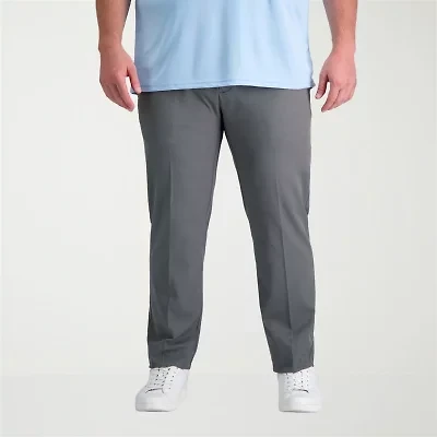Haggar Cool Right Performance Flex Mens Straight Fit Big and Tall Flat Front Pant