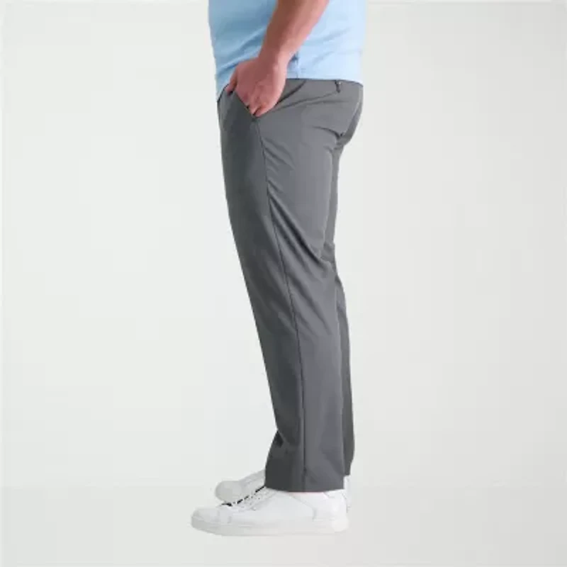 Haggar Cool Right Performance Flex Mens Straight Fit Big and Tall Flat Front Pant