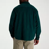 Haggar Corduroy Mens Long Sleeve Regular Fit Big and Tall Button-Down Shirt
