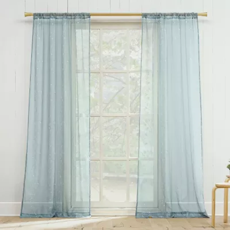 Constance Rod Pocket Sheer Set of 2 Curtain Panel