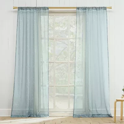 Constance Rod Pocket Sheer Set of 2 Curtain Panel