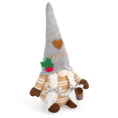 North Pole Trading Co. 12in Coffee Christmas Gnome