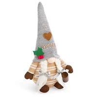 North Pole Trading Co. 12in Coffee Christmas Gnome