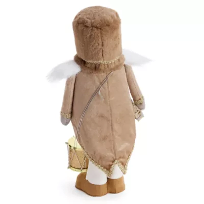 North Pole Trading Co. 20in Gold Drum Christmas Gnome