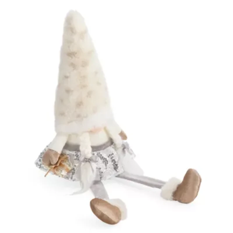 North Pole Trading Co. Medium Sitter Sequin Skirt Christmas Gnome