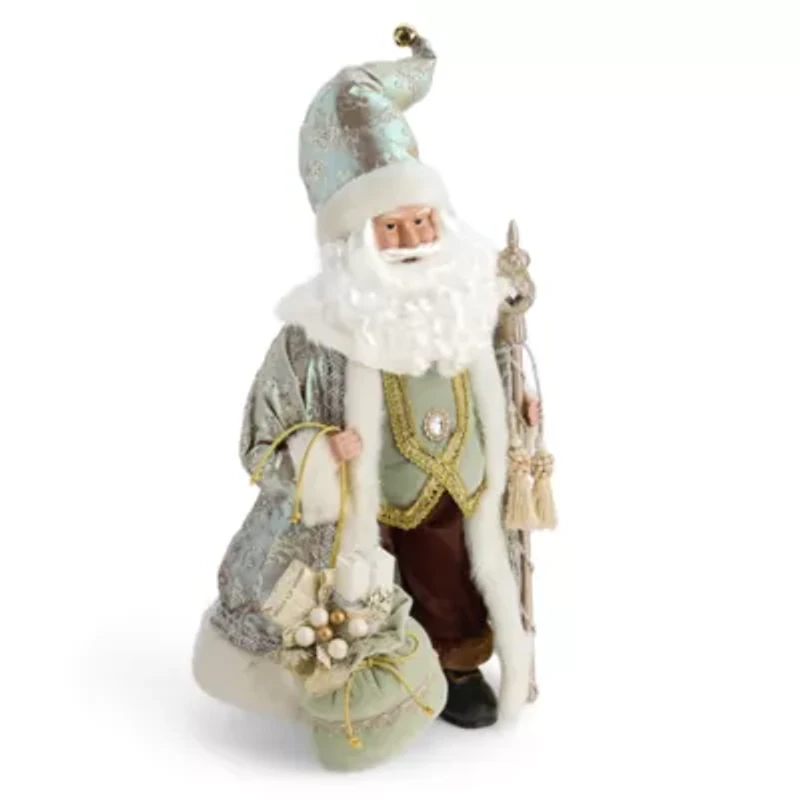 North Pole Trading Co. 18in Coat Christmas Santa Figurine