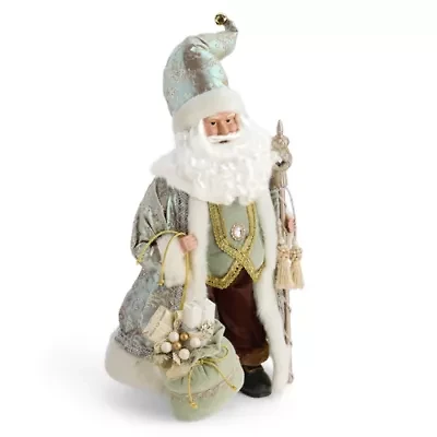 North Pole Trading Co. 18in Coat Christmas Santa Figurine