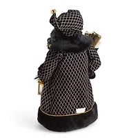 North Pole Trading Co. 18in Black Coat African American Christmas Santa Figurine