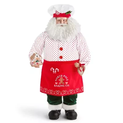 North Pole Trading Co. 36in Baker Christmas Santa Figurine