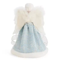 North Pole Trading Co. 12in Light Blue Christmas Angels Figurine