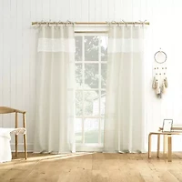 Cherine Tab Top Sheer Set of 2 Curtain Panel