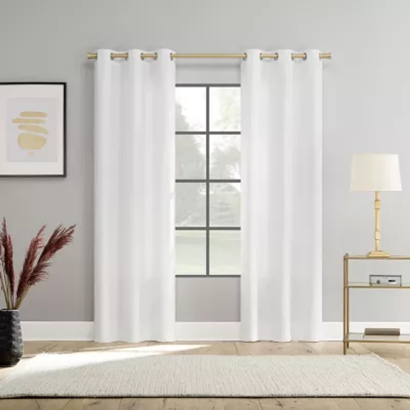 Jaida Grommet Top Light-Filtering Set of 2 Curtain Panel