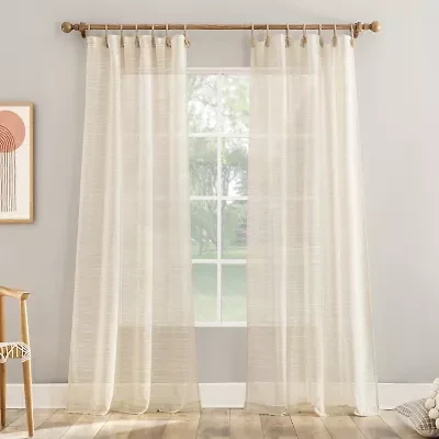 Mona Tab Top Sheer Set of 2 Curtain Panel