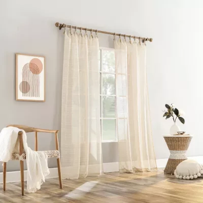 Mona Tab Top Sheer Set of 2 Curtain Panel