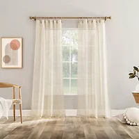 Mona Tab Top Sheer Set of 2 Curtain Panel