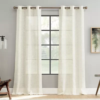 Hadden Grommet Top Sheer Set of 2 Curtain Panel