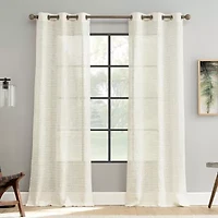 Hadden Grommet Top Sheer Set of 2 Curtain Panel