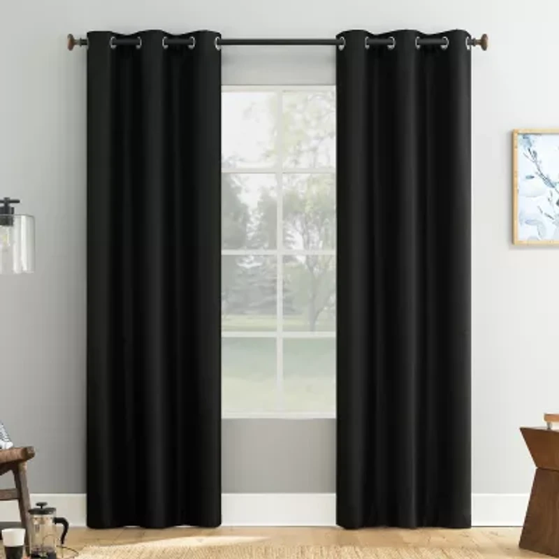Bayline Grommet Top Blackout Set of 2 Curtain Panel