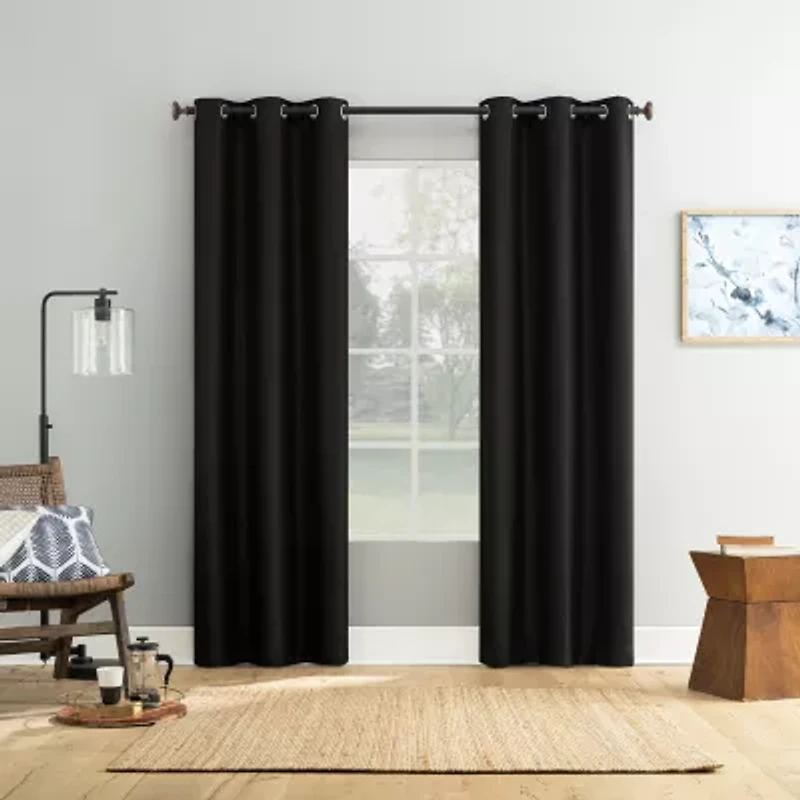 Bayline Grommet Top Blackout Set of 2 Curtain Panel