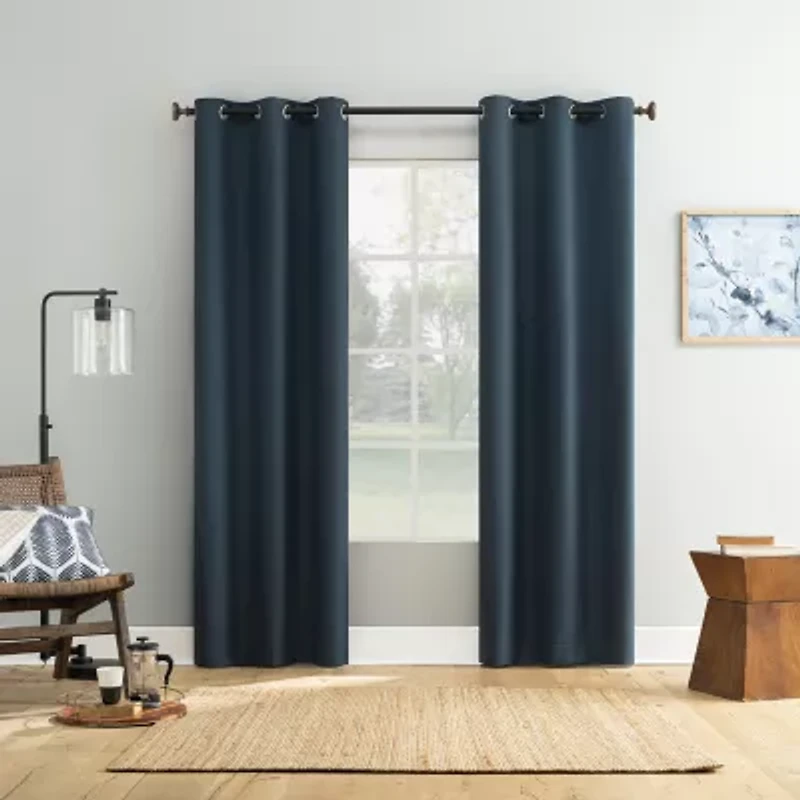 Bayline Grommet Top Blackout Set of 2 Curtain Panel