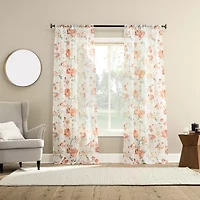 Lena Rod Pocket Sheer Set of 2 Curtain Panel
