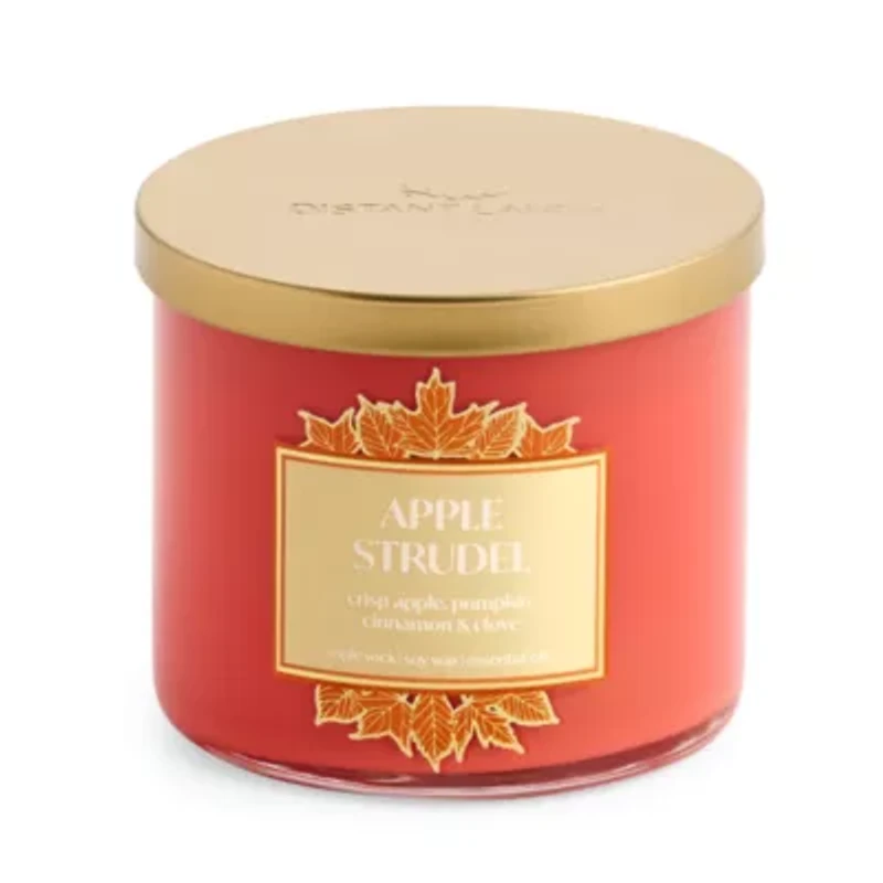 Distant Lands Apple Strudel 3-Wick Scented Jar Candle