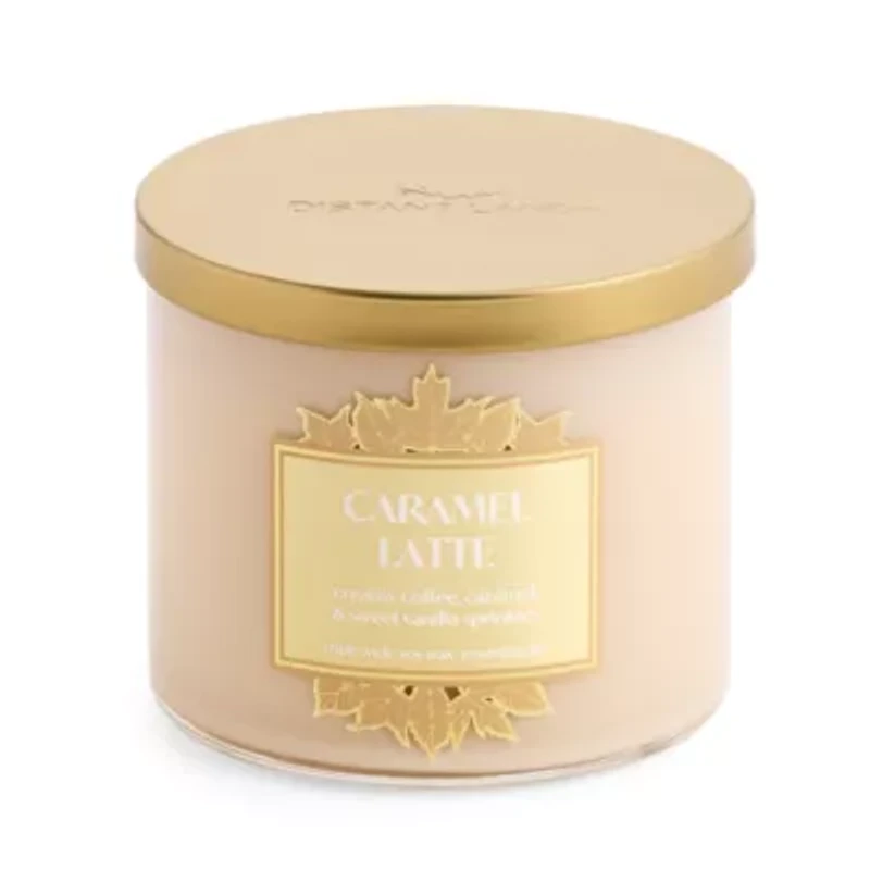 Distant Lands Caramel Latte 3-Wick Scented Jar Candle