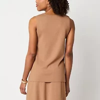 Liz Claiborne Tall Womens V Neck Sleeveless Pullover Sweater