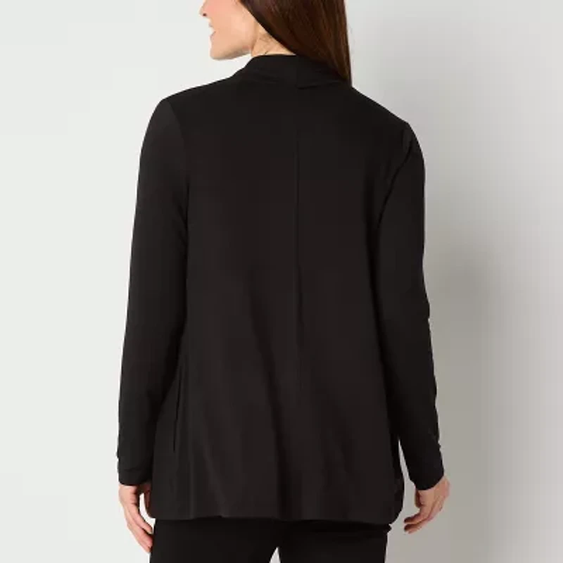 Liz Claiborne Tall Womens Long Sleeve Open Front Cardigan