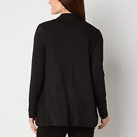 Liz Claiborne Tall Womens Long Sleeve Open Front Cardigan