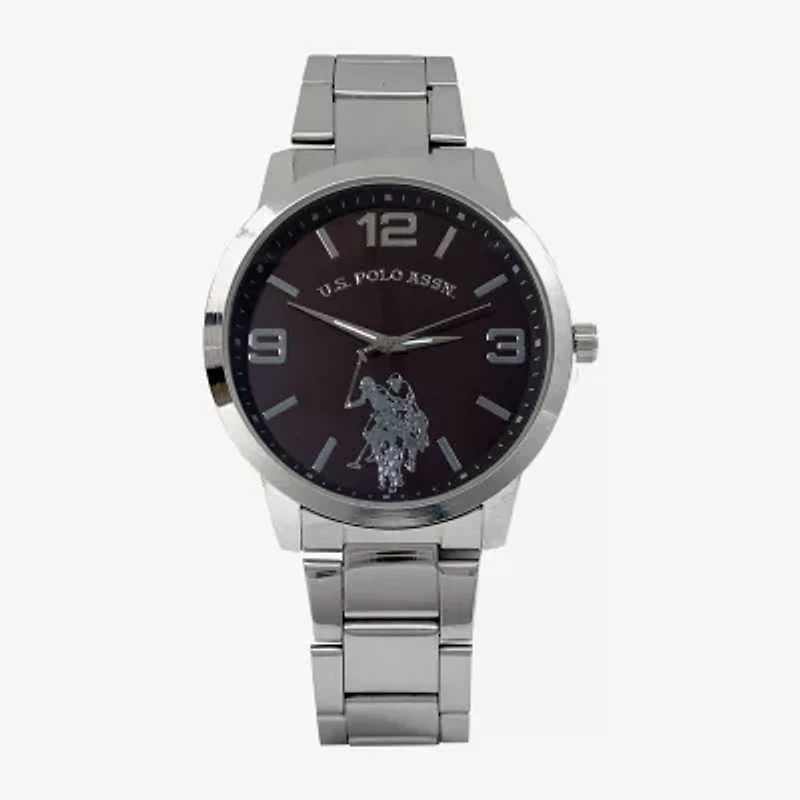 U.S. Polo Assn. Mens Silver Tone 4-pc. Watch Boxed Set Usc20297jc