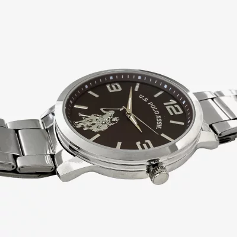 U.S. Polo Assn. Mens Silver Tone 4-pc. Watch Boxed Set Usc20297jc