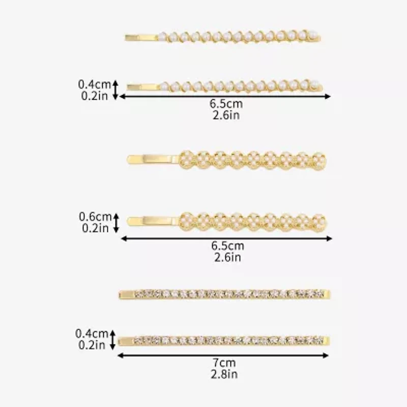 Bijoux Bar 6-pc. Multi Color Bobby Pin