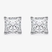 ( I/Si2 ) 2 CT. T.W. Lab-Grown Diamond Sterling Silver or 14K Gold over Princess Stud Earrings