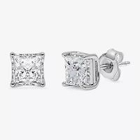 ( I/Si2 ) 2 CT. T.W. Lab-Grown Diamond Sterling Silver or 14K Gold over Princess Stud Earrings