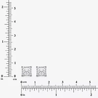 ( I/Si2 ) 2 CT. T.W. Lab-Grown Diamond Sterling Silver or 14K Gold over Princess Stud Earrings