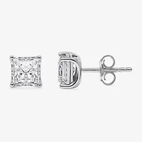( I/Si2 ) 2 CT. T.W. Lab-Grown Diamond Sterling Silver or 14K Gold over Princess Stud Earrings
