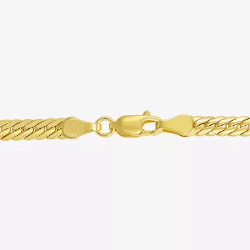 Made in Italy Womens 10K Gold 20 Inch Herringbone Chain Necklace