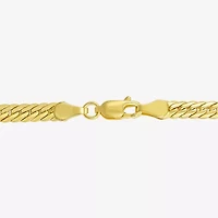 Made in Italy Womens 10K Gold 20 Inch Herringbone Chain Necklace