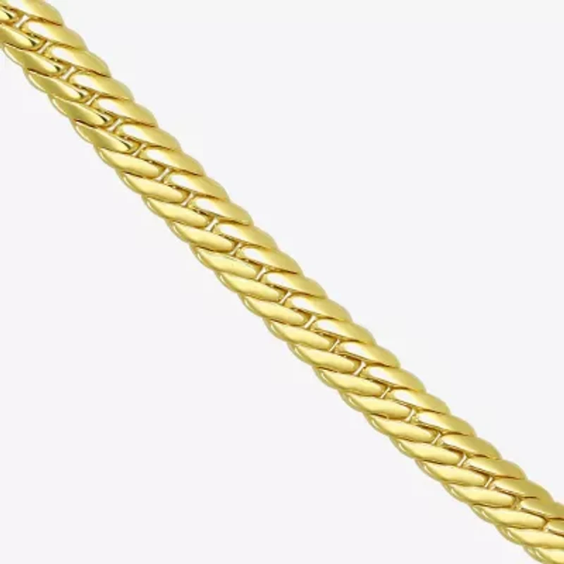Made in Italy Womens 10K Gold 20 Inch Herringbone Chain Necklace