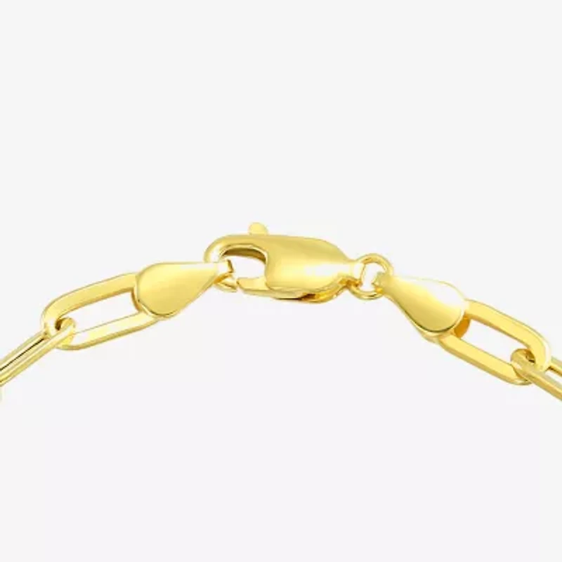 Gold Addiction Womens 10K Gold 7.5 Inch Semisolid Link Chain Bracelet