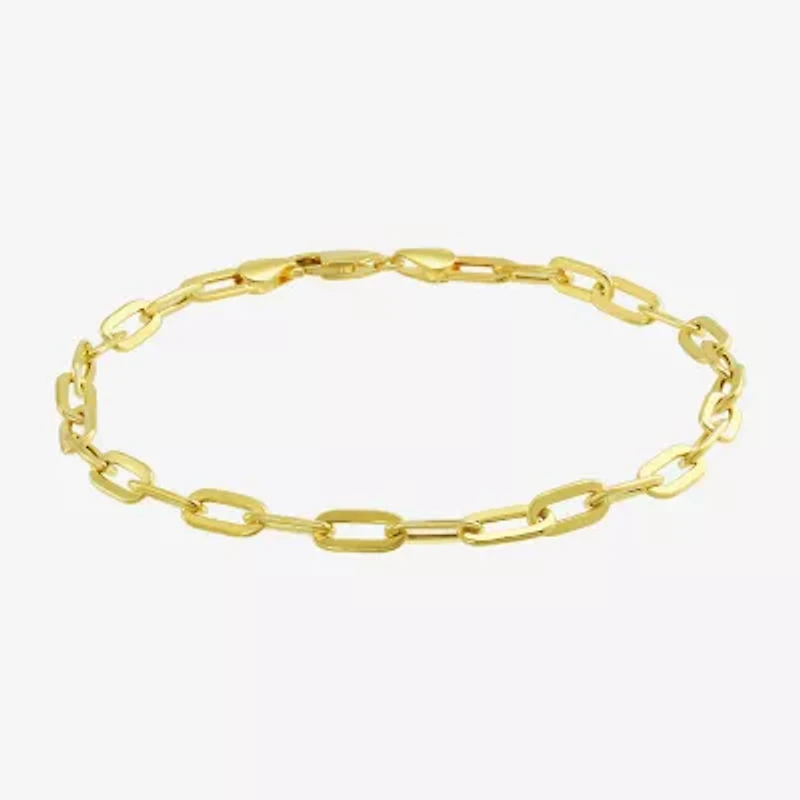 Gold Addiction Womens 10K Gold 7.5 Inch Semisolid Link Chain Bracelet