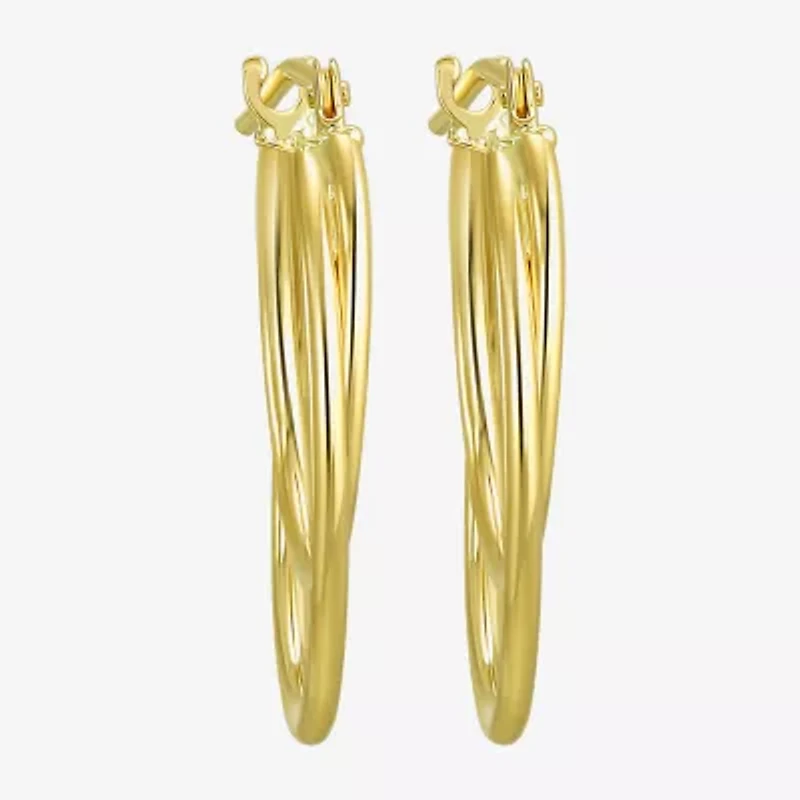 Womens 10K Gold Hoop Earrings
